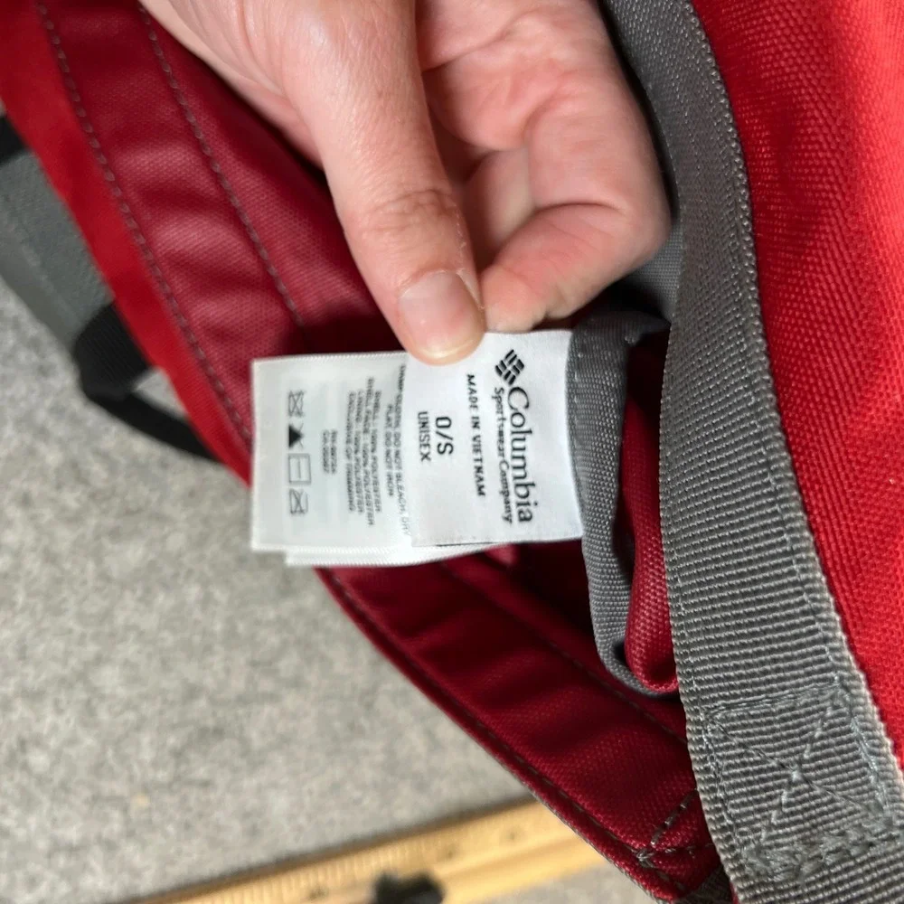 Columbia triple canyon Backpack Red Grey Roll Top Dry Bag hiking daypack outdoor